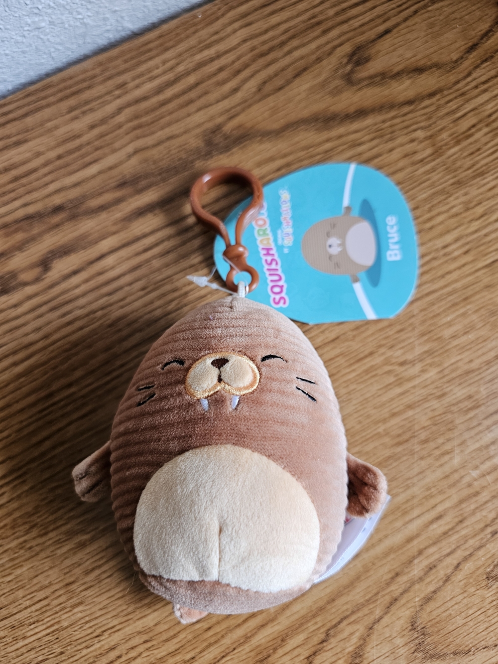 4/$10 Squishmallows Bruce Walrus Clip Mini Plush Toy New